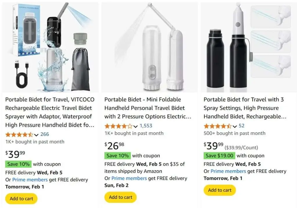 portable bidet